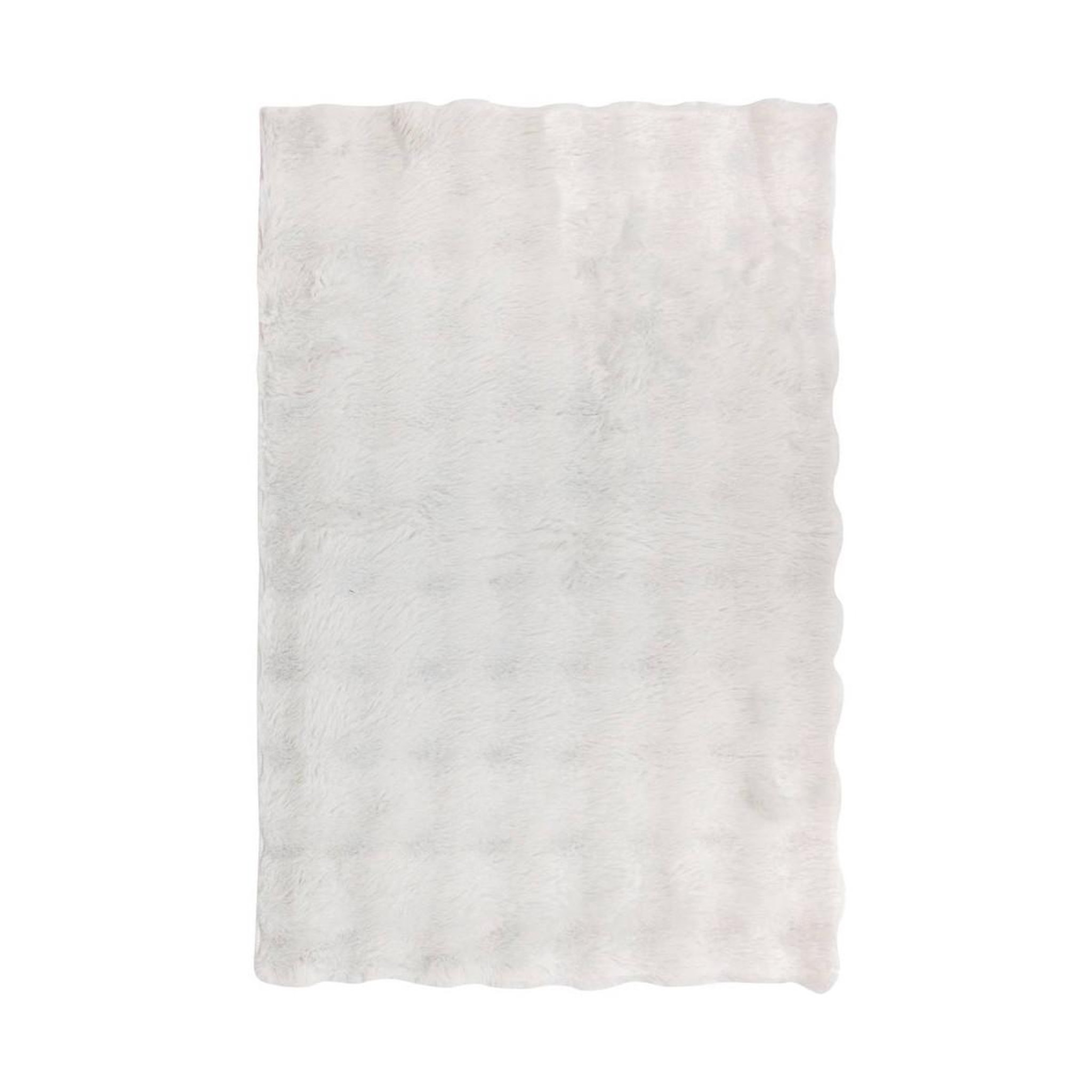 ATMOSPHERA Tapis imitation fourrure 3d  zephy  60x90cm blanc