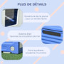 Voir la diapositive 6 : PAWHUT Niche pour chien design - dim. 60L x 42l x 40Hcm - PE bleu blanc
