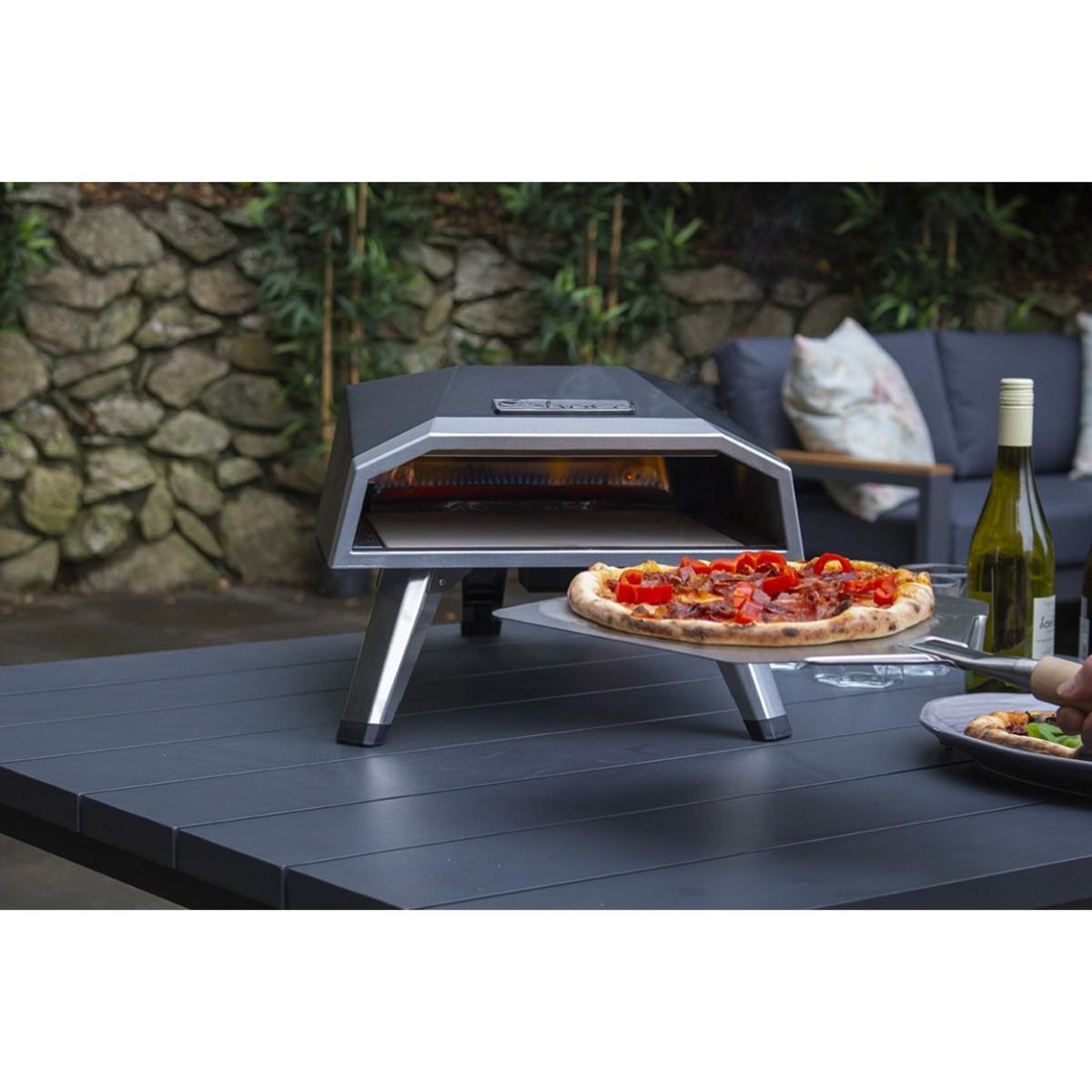 SAHARA Four à pizza à gaz 4400W Ø 30cm + Pelle à pizza SAHARA