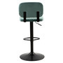 Voir la diapositive 3 : Rendez vous déco Lot de 2 chaises de bar réglables 60/81 cm en velours vert d'eau-Viktor
