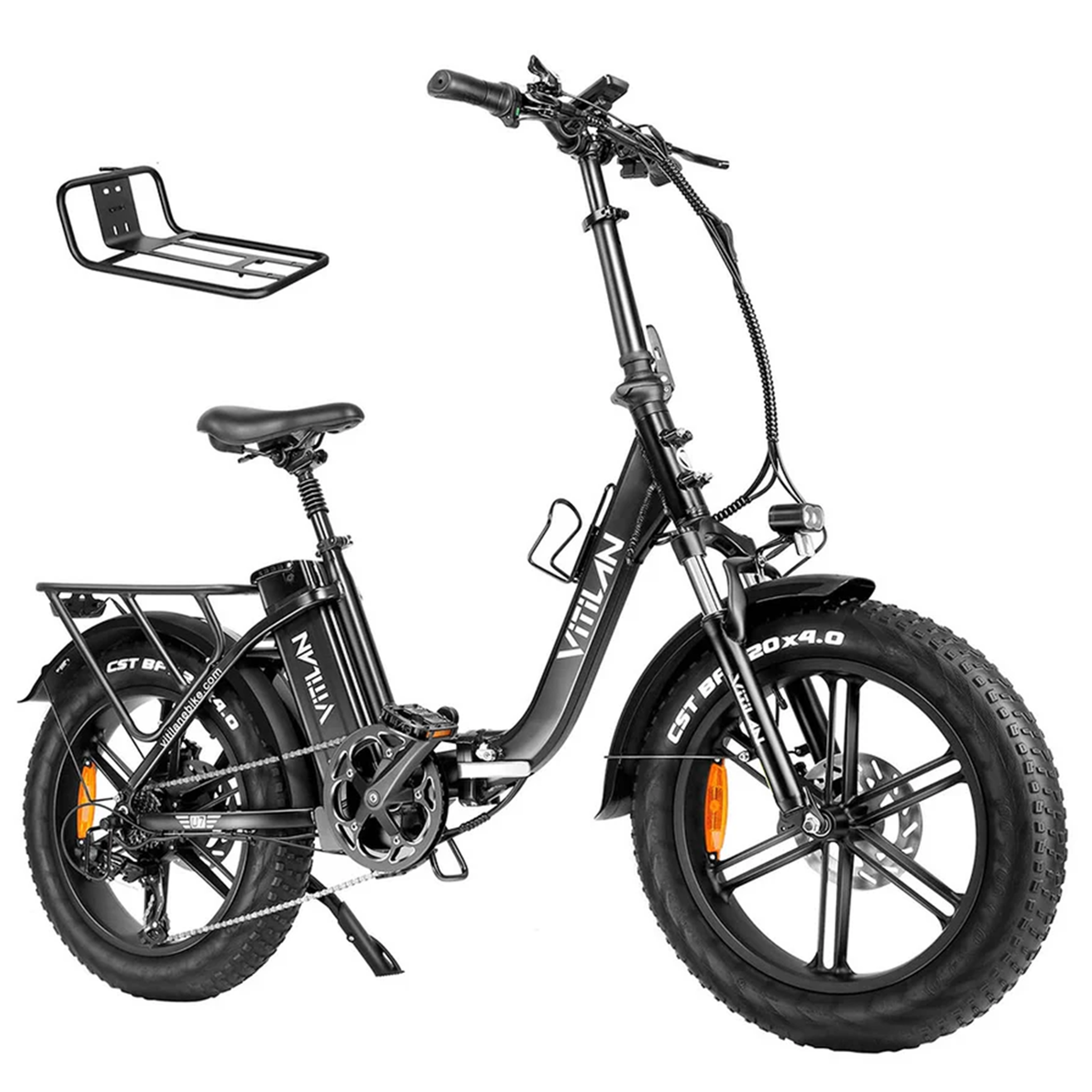 Voir la diapositive 1 : VITILAN Vélo électrique pliable Vitilan U7 2.0 - 20 pouces - Cadre ouvert - 48 V 20 Ah