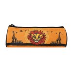 Bagtrotter Bagtrotter - Le Roi Lion - Trousse Scolaire Ronde - Orange - 1 Compartiment Zippé - 22x7x7cm - Matière Polyester - Accessoire et Papeterie Scolaire