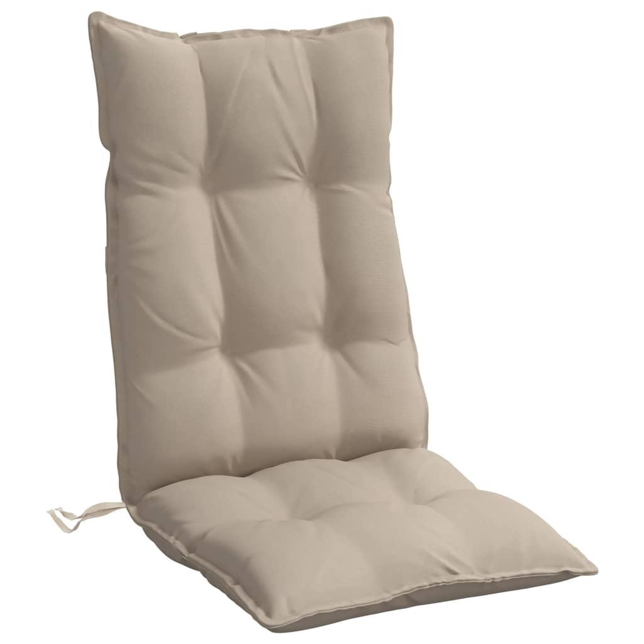 Voir la diapositive 5 : VIDAXL Coussins de chaise a dossier haut lot de 4 taupe tissu oxford