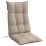 Voir la diapositive 5 : VIDAXL Coussins de chaise a dossier haut lot de 4 taupe tissu oxford
