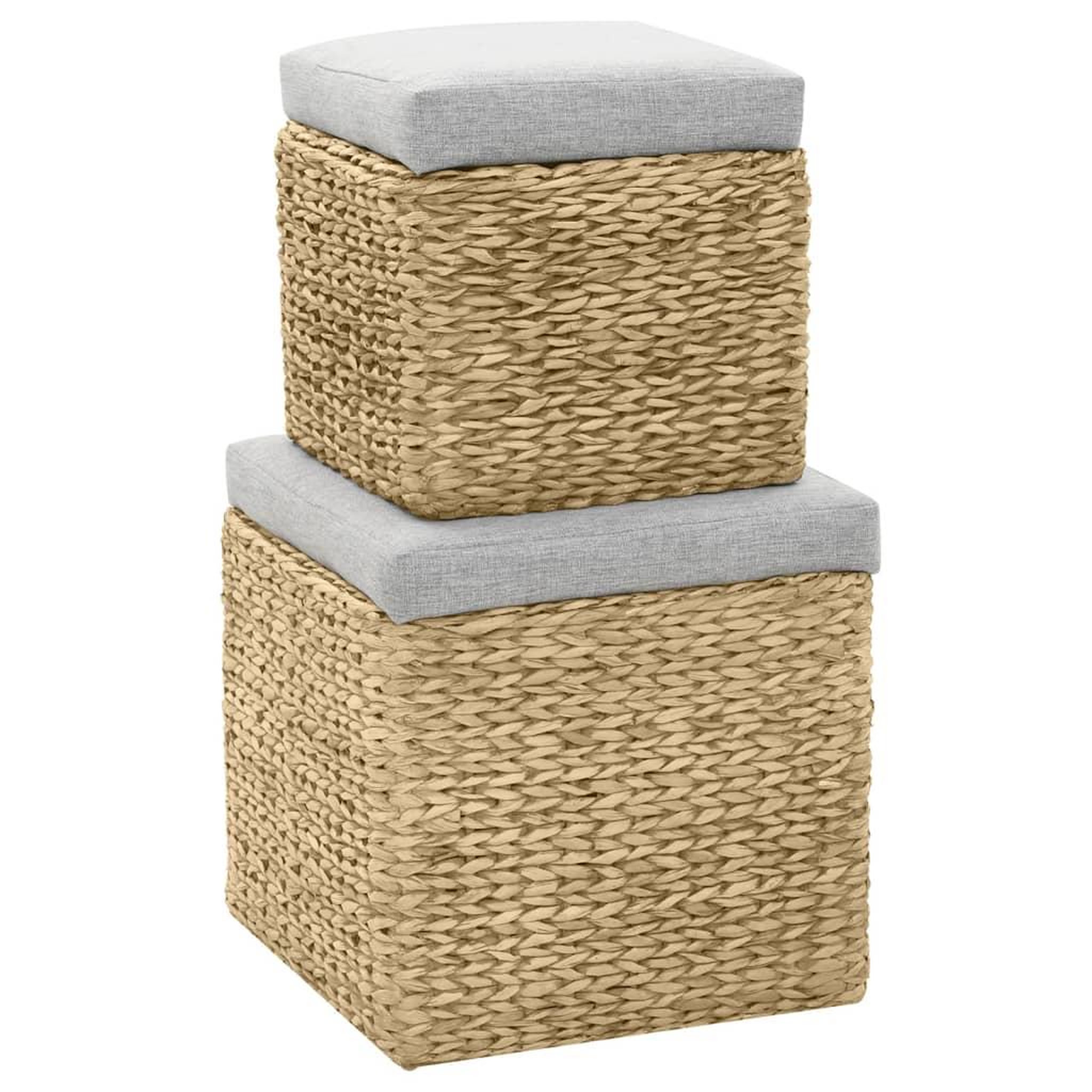 Voir la diapositive 4 : VIDAXL Repose-pied lot de 2 Jacinthe d'eau Gris