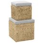 Voir la diapositive 4 : VIDAXL Repose-pied lot de 2 Jacinthe d'eau Gris