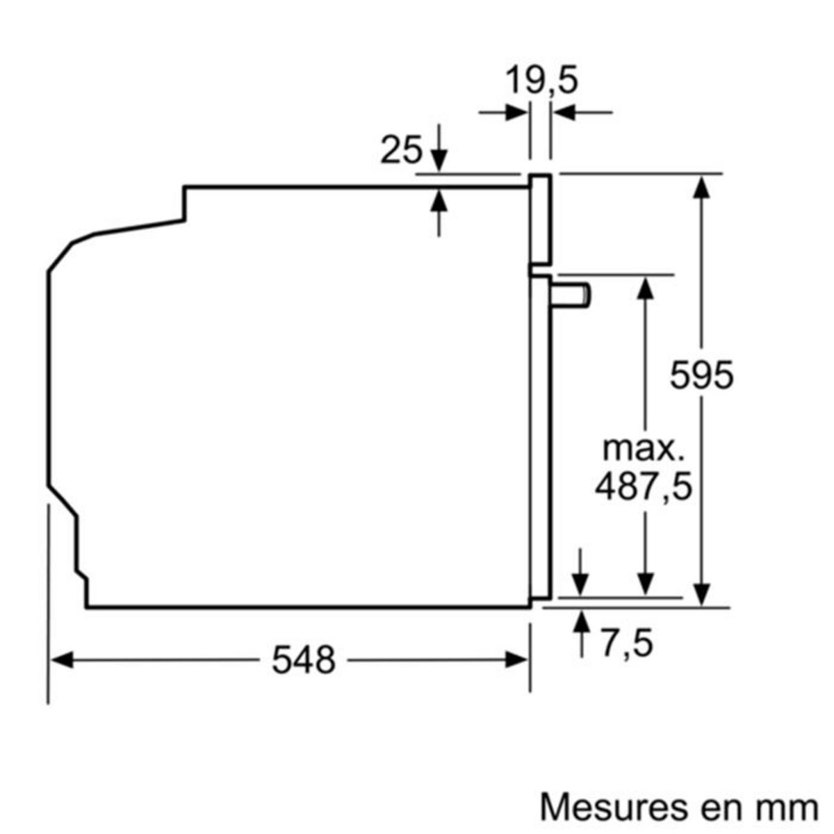 Siemens Four combiné mo intégrable 71l a pyrolyse inox/noir - hb573abr0