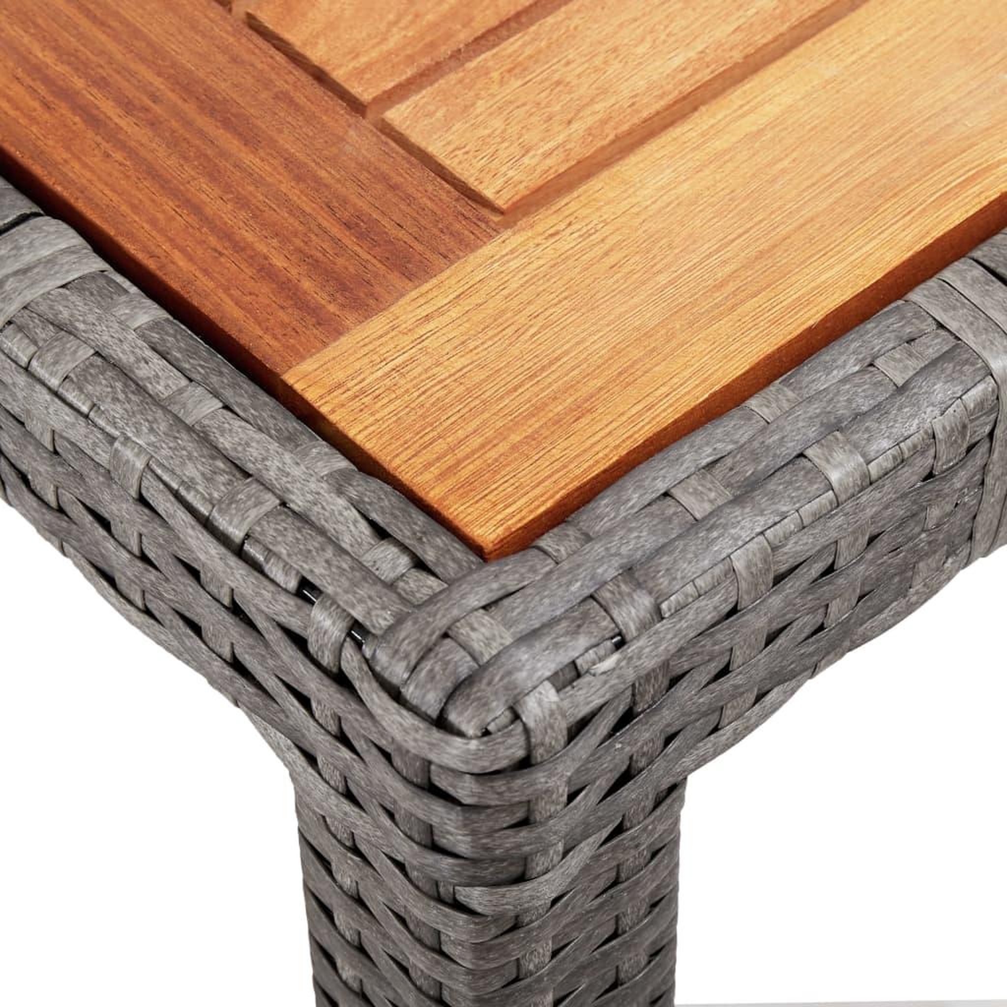 Voir la diapositive 4 : VIDAXL Salon de jardin 7 pcs avec coussins Resine tressee Gris