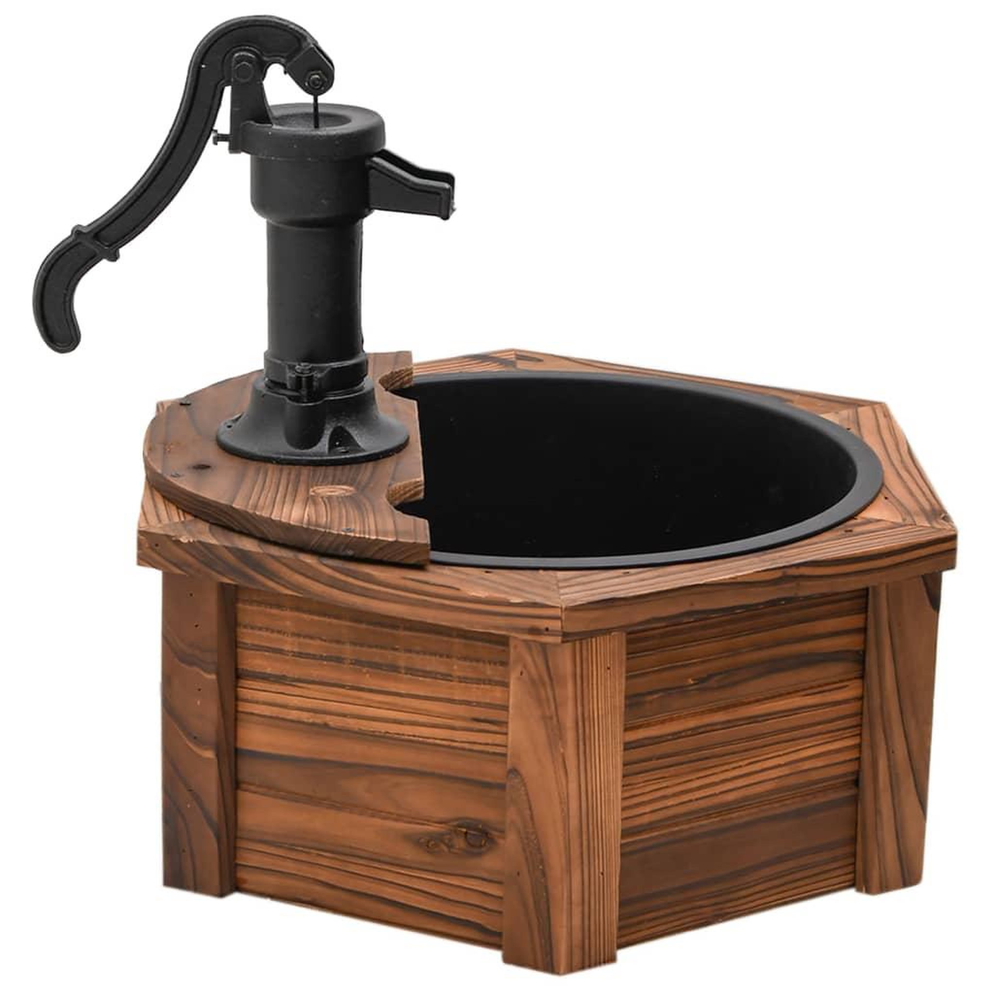 Voir la diapositive 5 : VIDAXL Fontaine a eau avec pompe 57x57x53 cm Bois de sapin massif