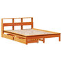 Voir la diapositive 3 : VIDAXL Lit bibliotheque sans matelas cire marron 140x200 cm pin massif