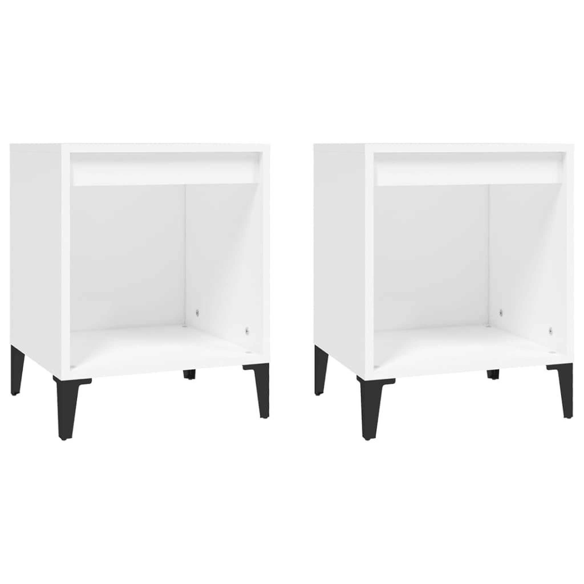 Voir la diapositive 2 : VIDAXL Tables de chevet 2 pcs Blanc 40x35x50 cm