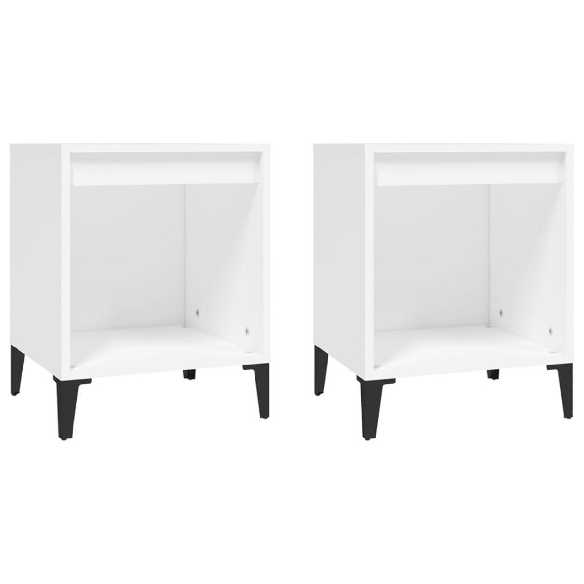 VIDAXL Tables de chevet 2 pcs Blanc 40x35x50 cm