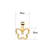 Voir la diapositive 4 : L'ATELIER D'AZUR Collier - Pendentif Or 18 Carats 750/000 Jaune Motif Papillon - Chaine Dorée