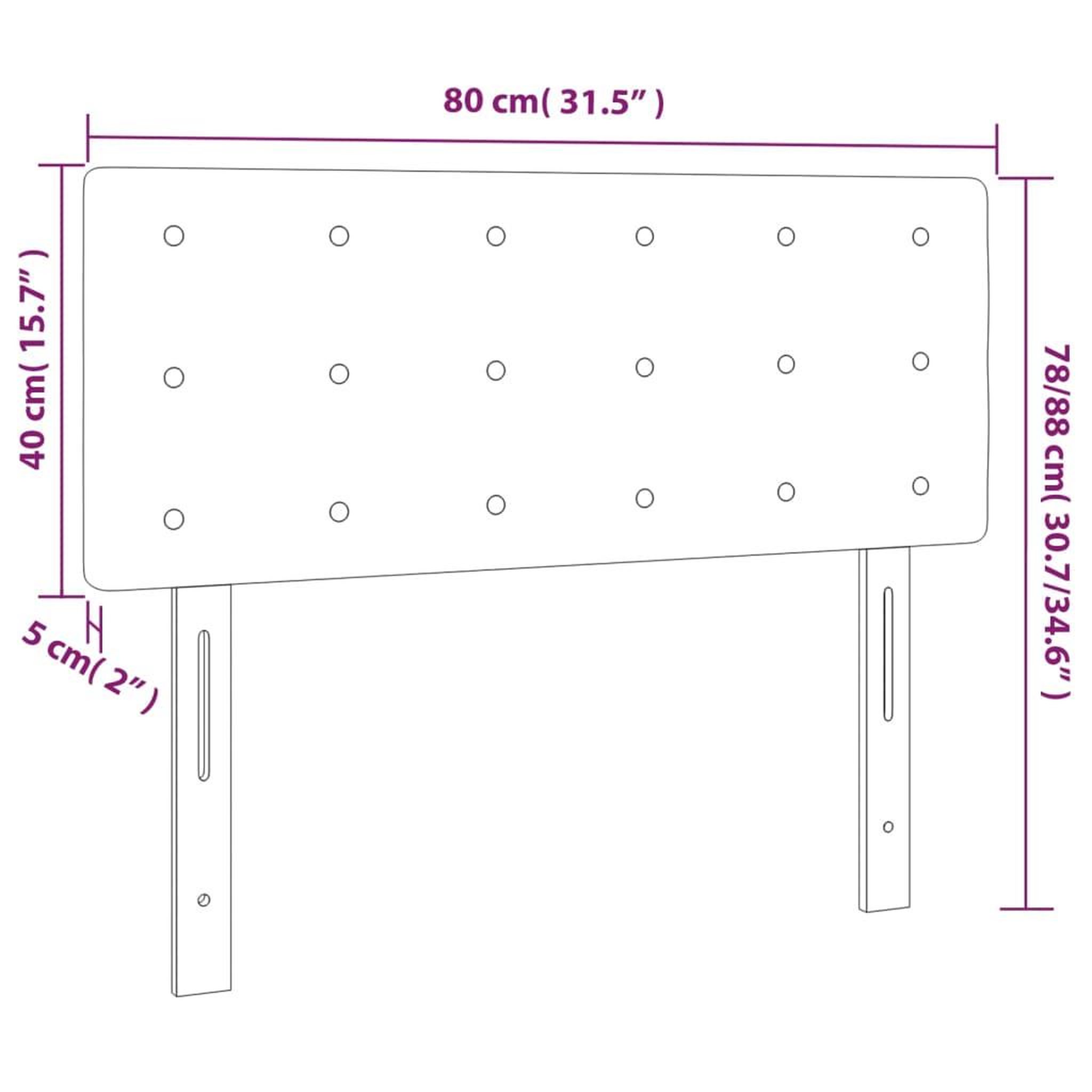 Voir la diapositive 6 : VIDAXL Tete de lit Creme 80x5x78/88 cm Similicuir