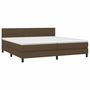 Voir la diapositive 3 : VIDAXL Sommier a lattes de lit matelas et LED Marron fonce 200x200 cm