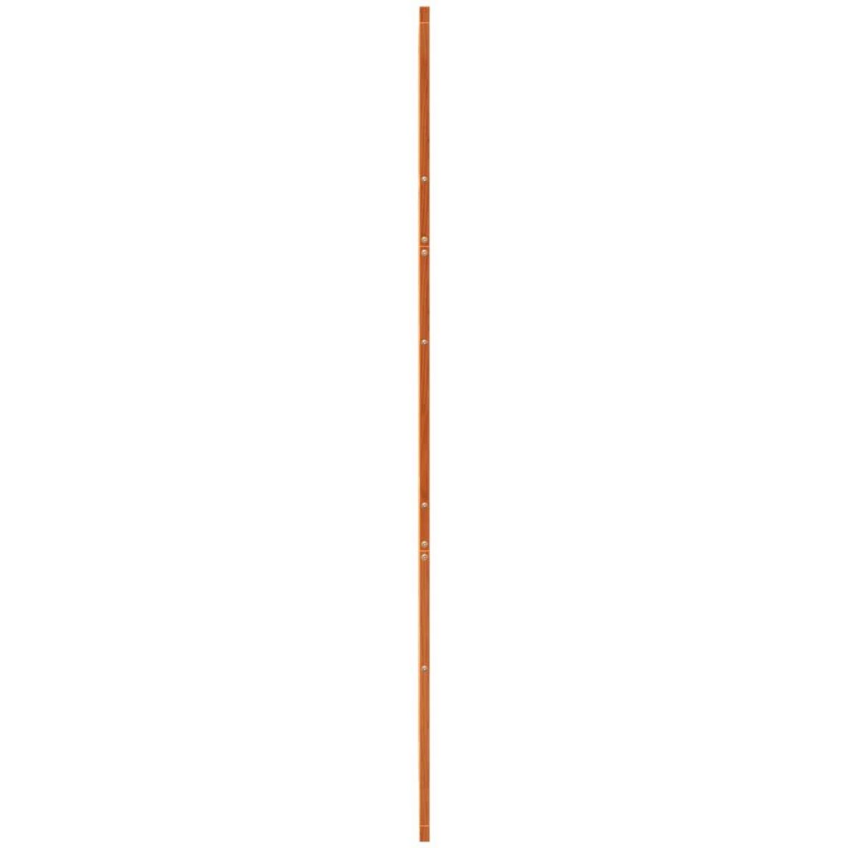 VIDAXL Porte de grange marron cire 90x208 cm bois massif de pin