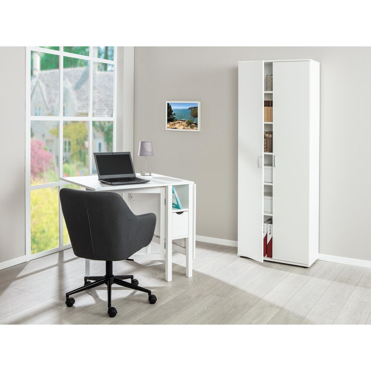 Armoire de rangement multifonctions 2 portes L70cm VISCONTI