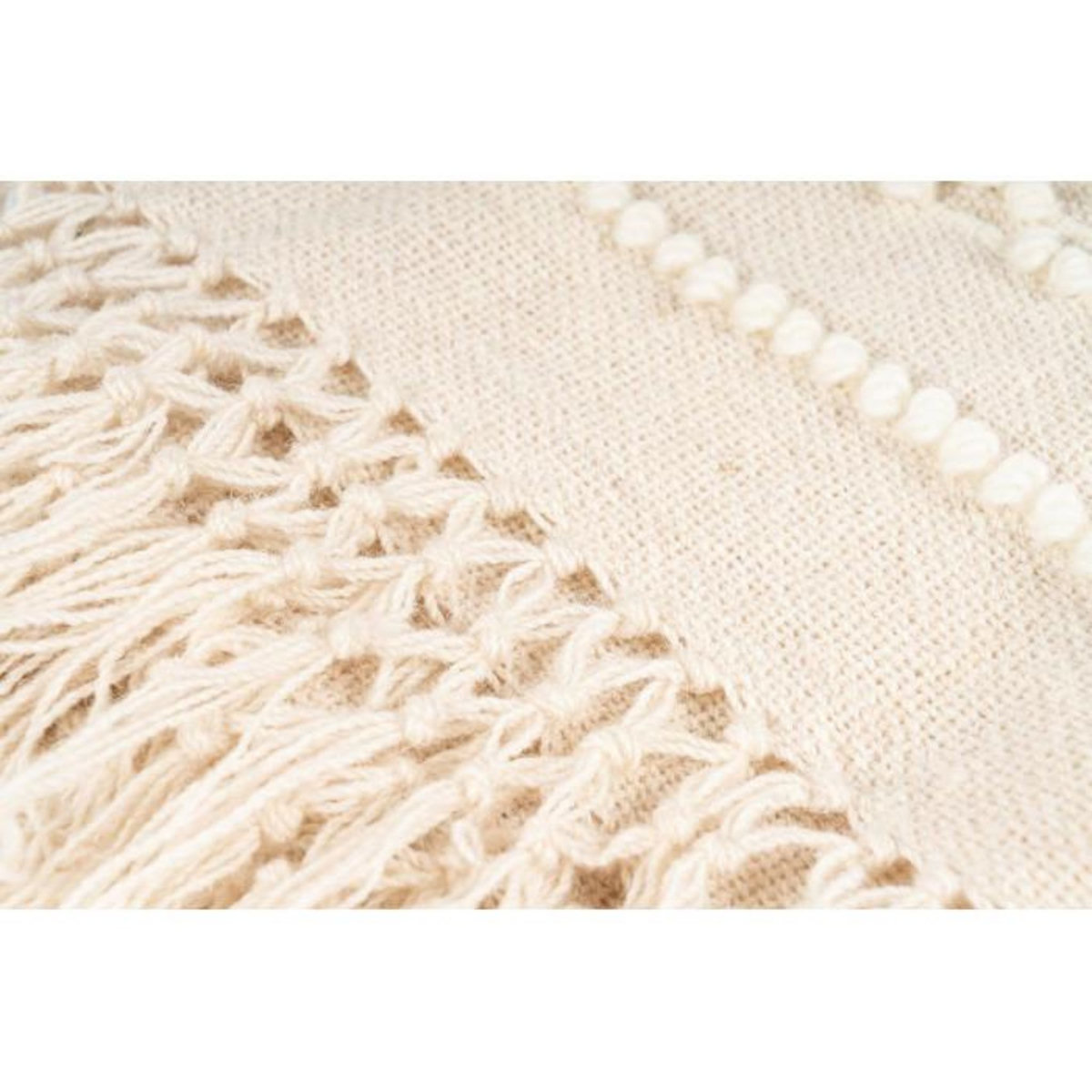 Paris Prix Plaid Tissé à la Main  Bohist II  130x170cm Naturel