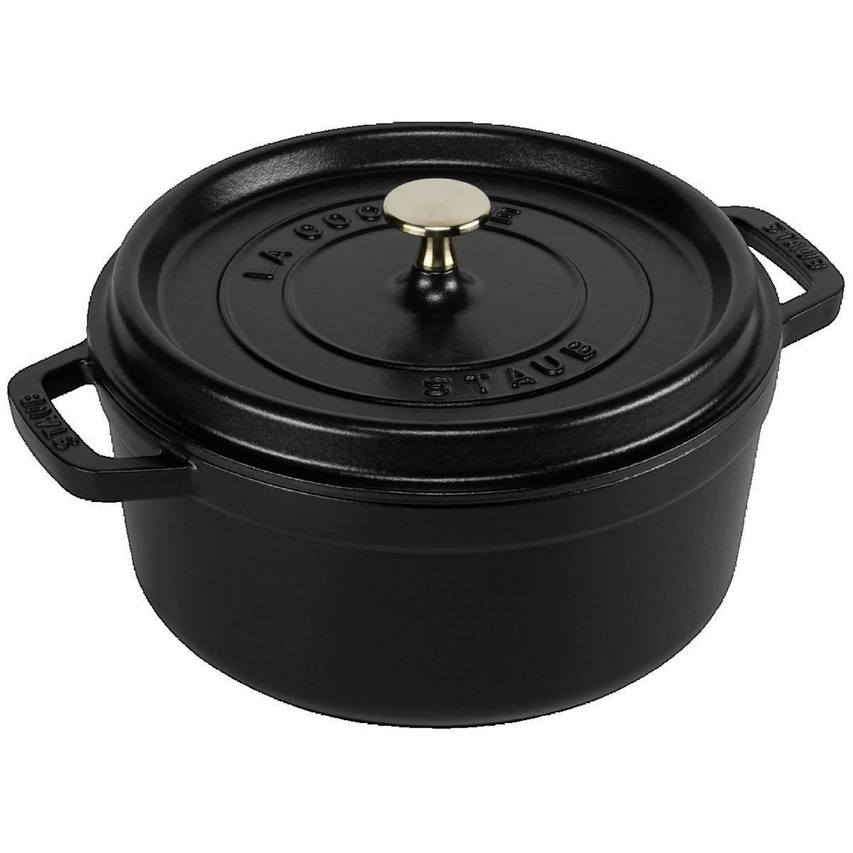 Staub Cocotte Staub en fonte émaillée ronde 24 cm 3,8 L noire