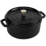 Staub Cocotte Staub en fonte émaillée ronde 24 cm 3,8 L noire