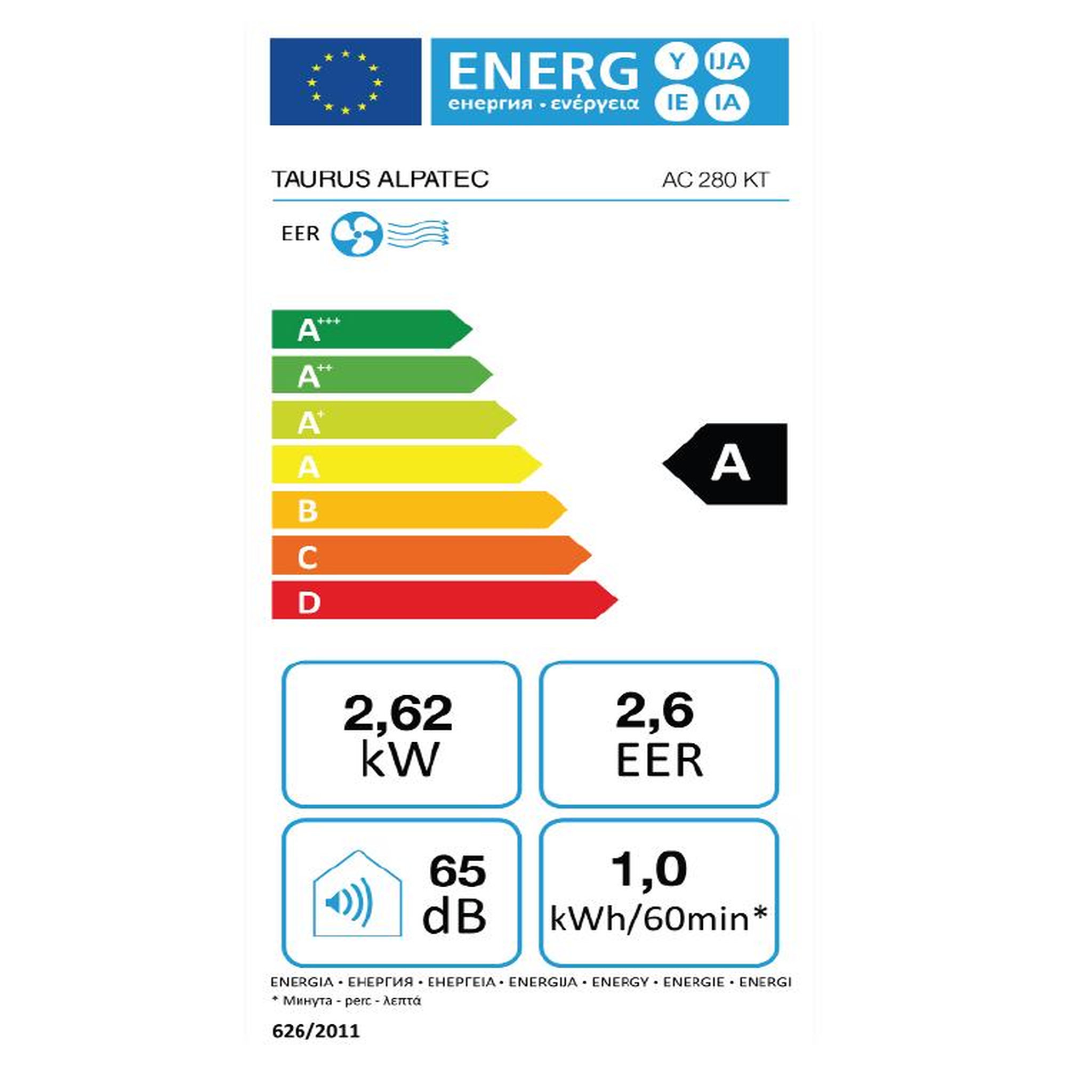 Voir la diapositive 2 : Taurus Alpatec Climatiseur mobile 2640w 28m2 avec kit fenêtre - AC280KT