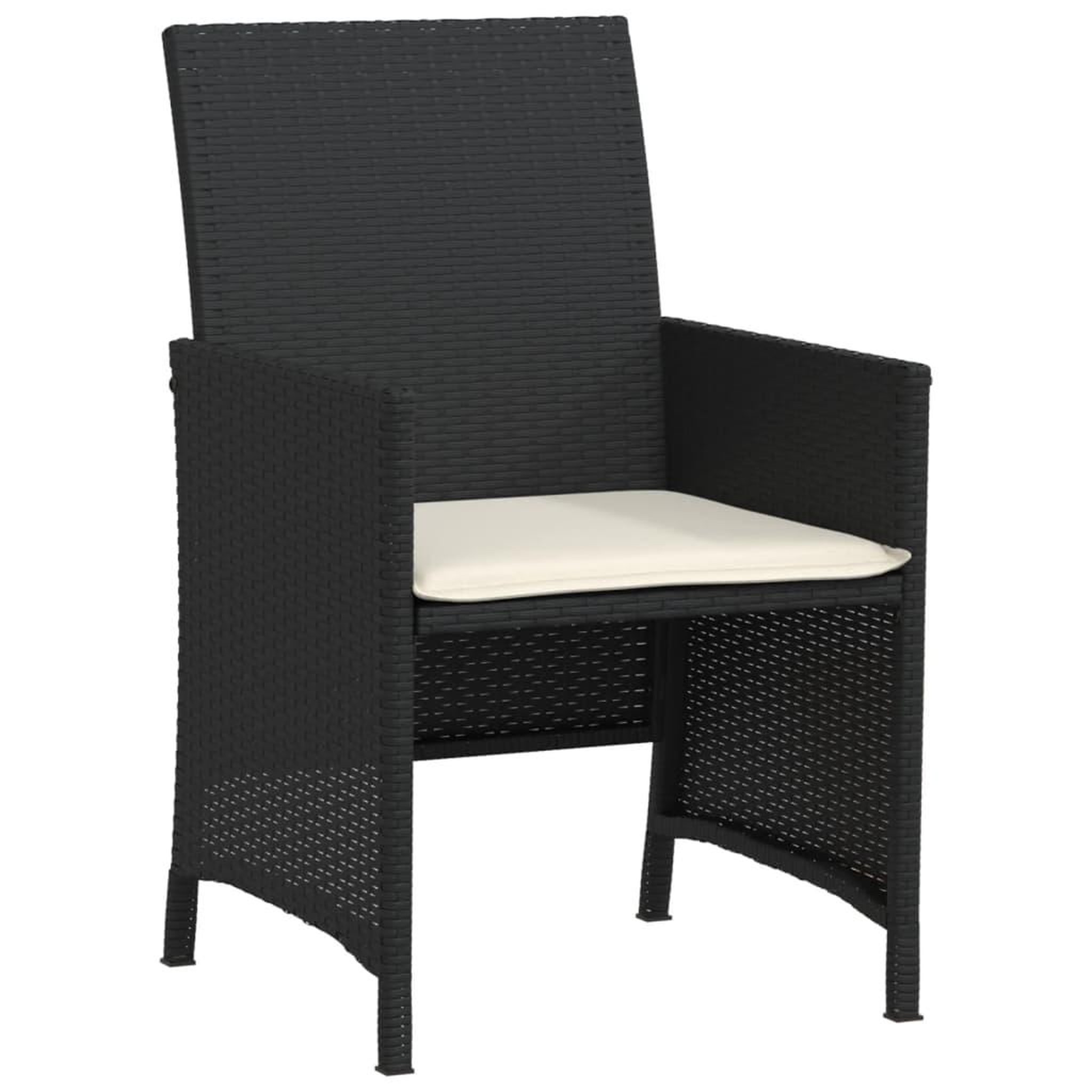 Voir la diapositive 5 : VIDAXL Ensemble de bistro 3 pcs avec coussins noir resine tressee