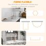 Voir la diapositive 5 : PAWHUT Barrière de sécurité parc enclos chien modulable pliable porte verrouillable intégrée 8 panneaux acier PP blanc