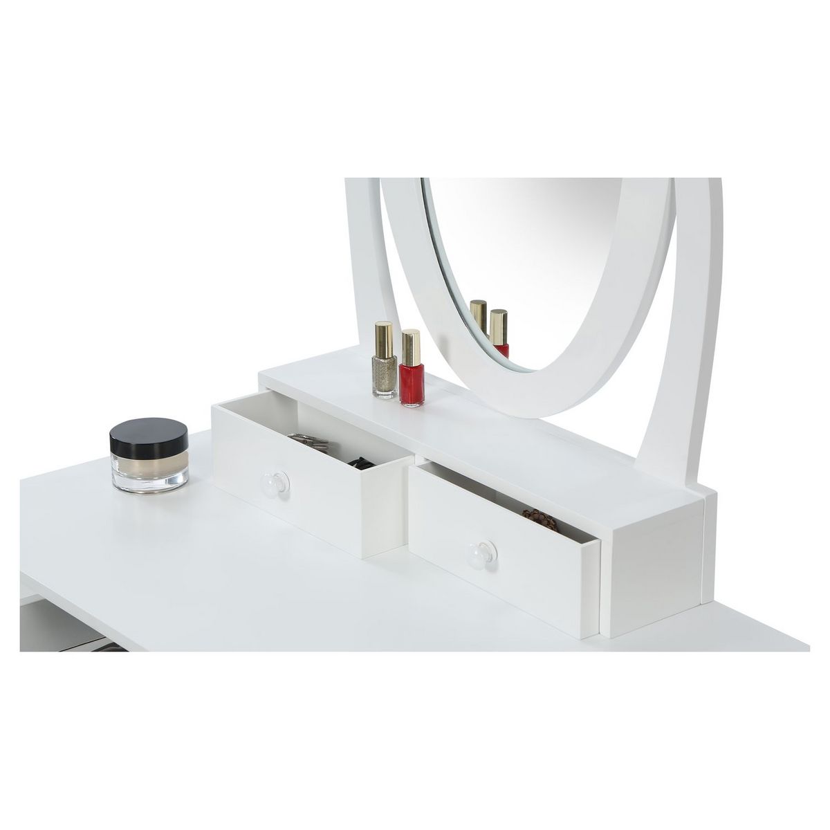 Coiffeuse LED 3 tiroirs + miroir  avec tabouret LUSH