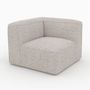 Voir la diapositive 5 : Rendez vous déco Angle interchangeable pour canapé modulable en tissu beige-Hestia