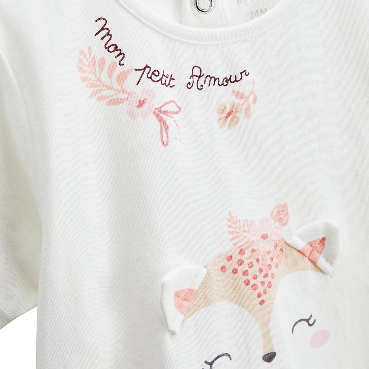 Petit Béguin Ensemble bébé t-shirt et short en gaze de coton Louison