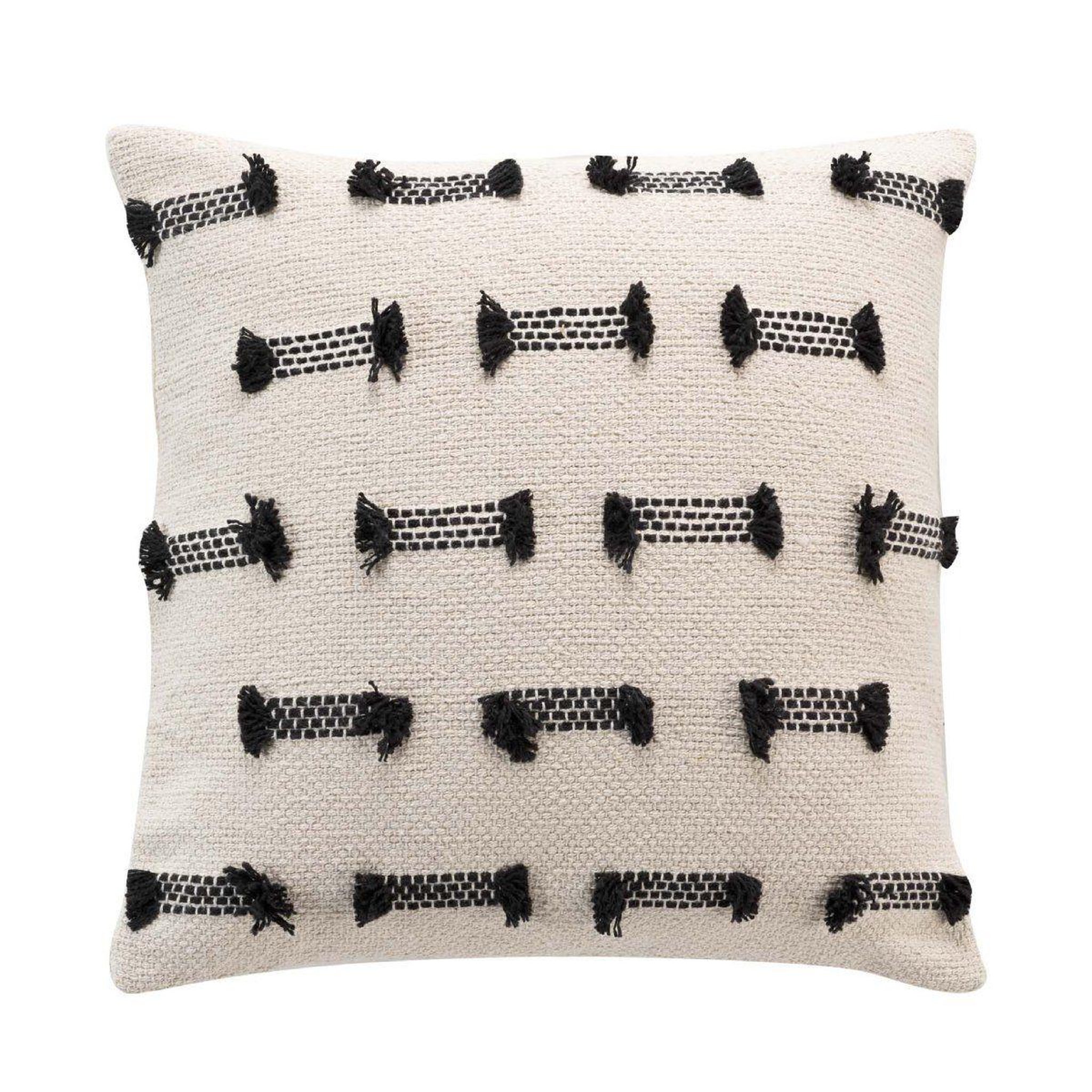 Douceur d'Intérieur Coussin déco  juline  40x40cm naturel