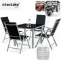 Voir la diapositive 3 : tectake Salon de jardin aluminium 4 places