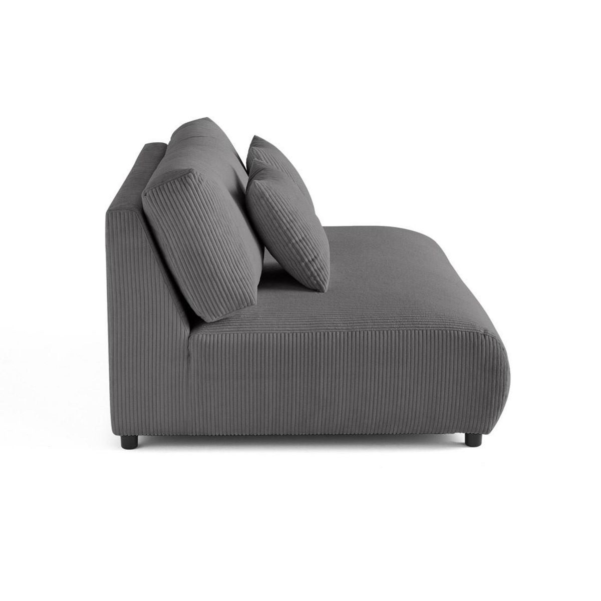 LISA DESIGN Garance - module d'assise 3 places - en velours côtelé