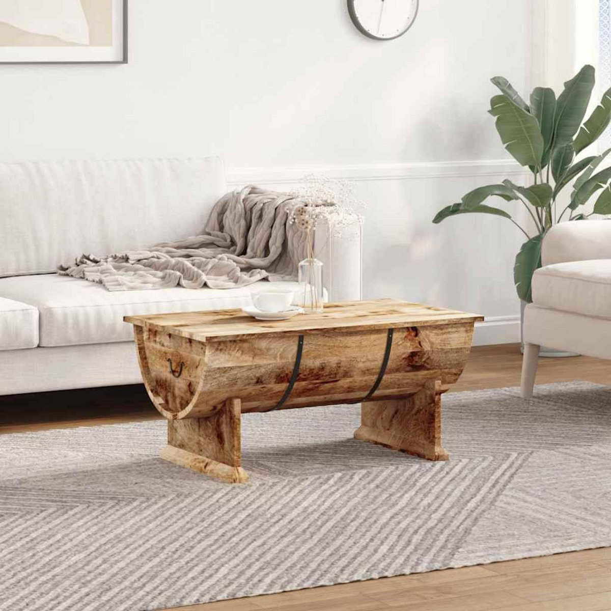 VIDAXL Table basse Bois de manguier massif 88x50x40 cm