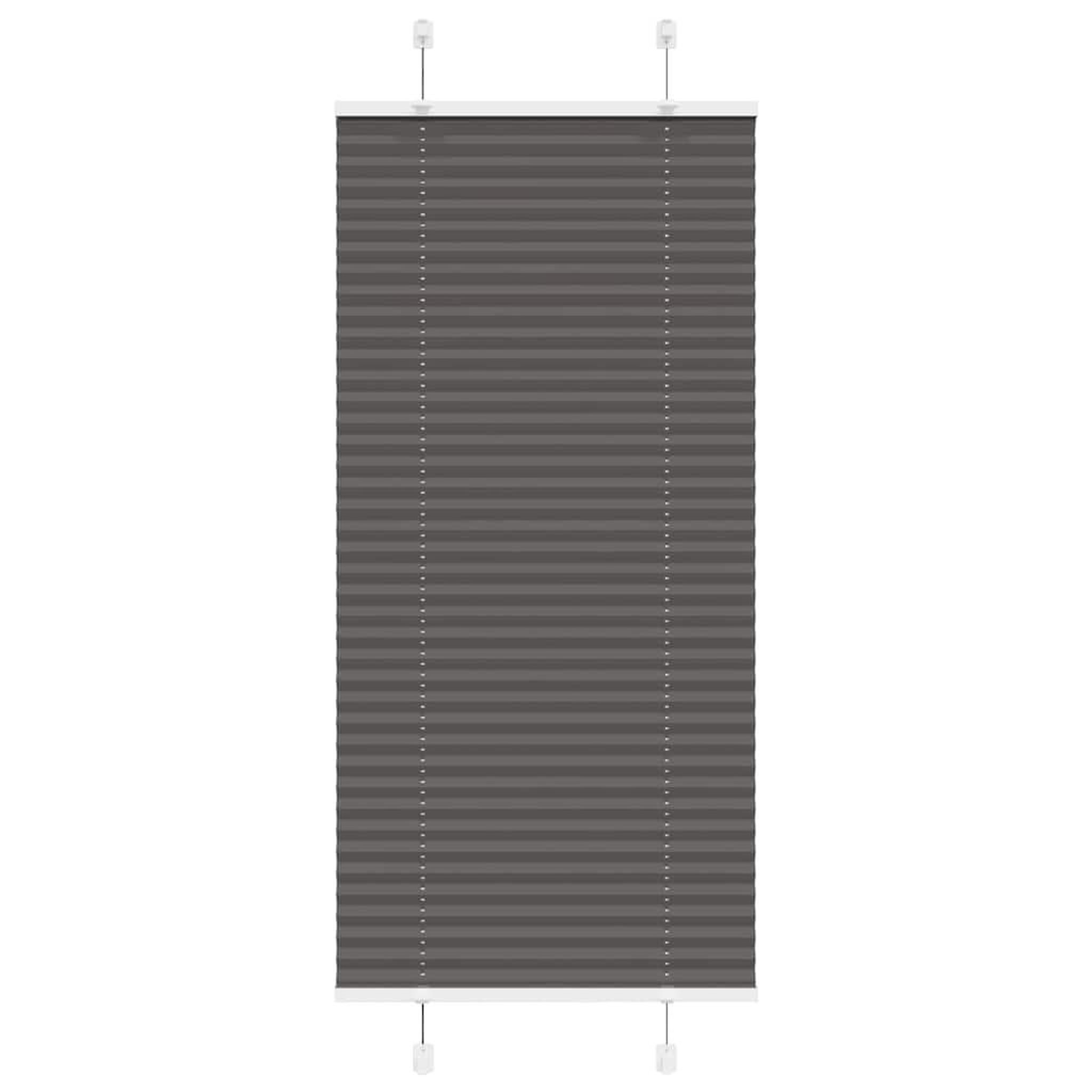VIDAXL Store plisse noir 55x150 cm largeur du tissu 54,4 cm polyester