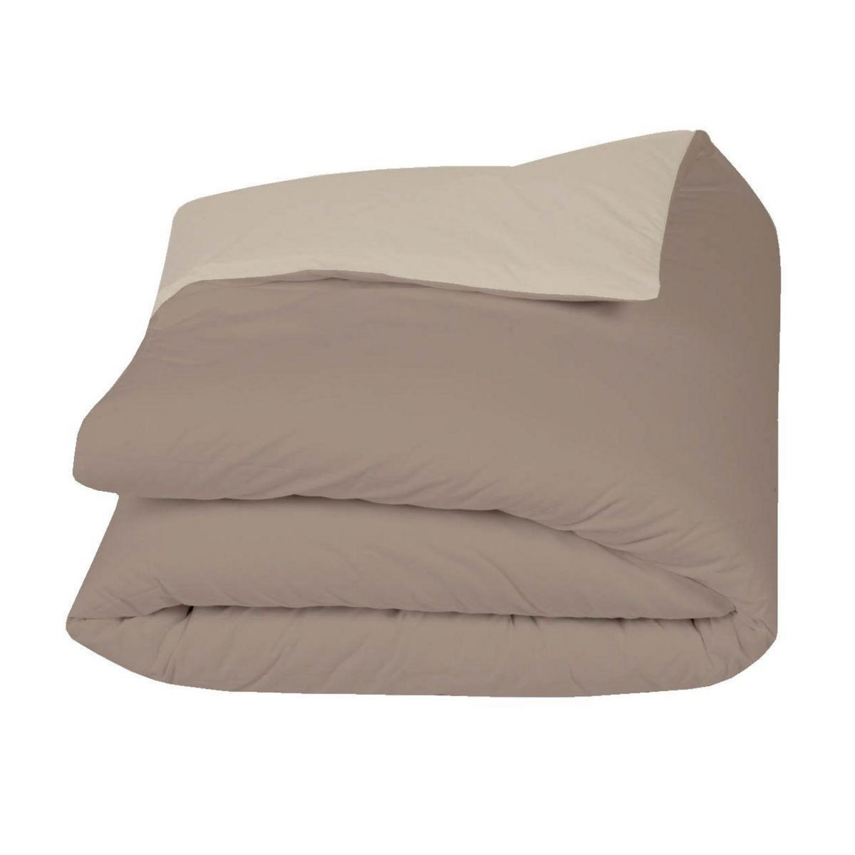 ACTUEL Housse de couette bicolore en coton 57 fils