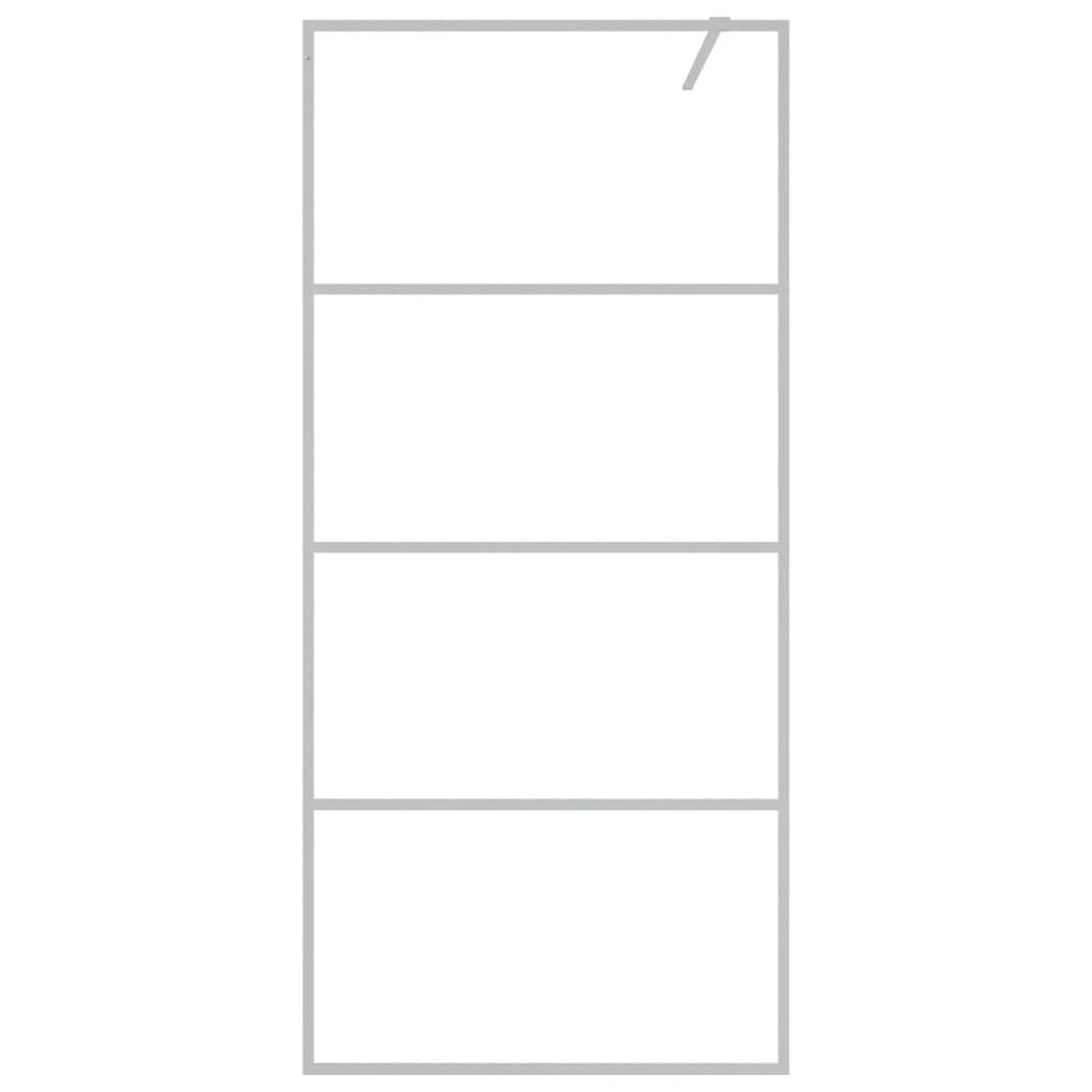 Voir la diapositive 3 : VIDAXL Paroi de douche Argente 90x195 cm Verre ESG transparent