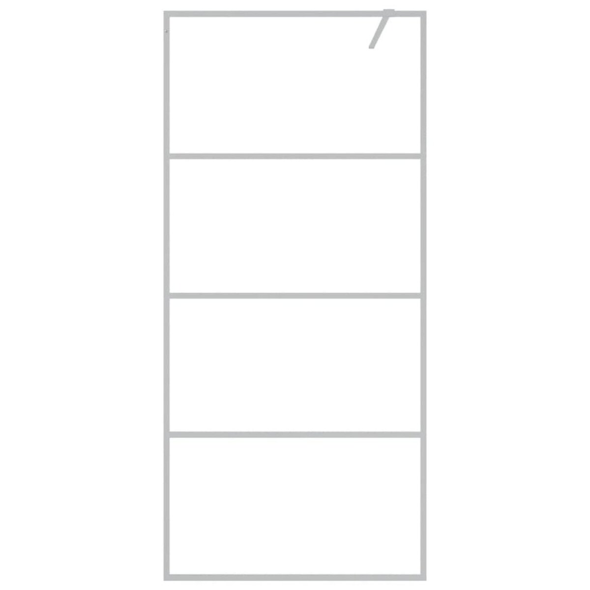 VIDAXL Paroi de douche Argente 90x195 cm Verre ESG transparent