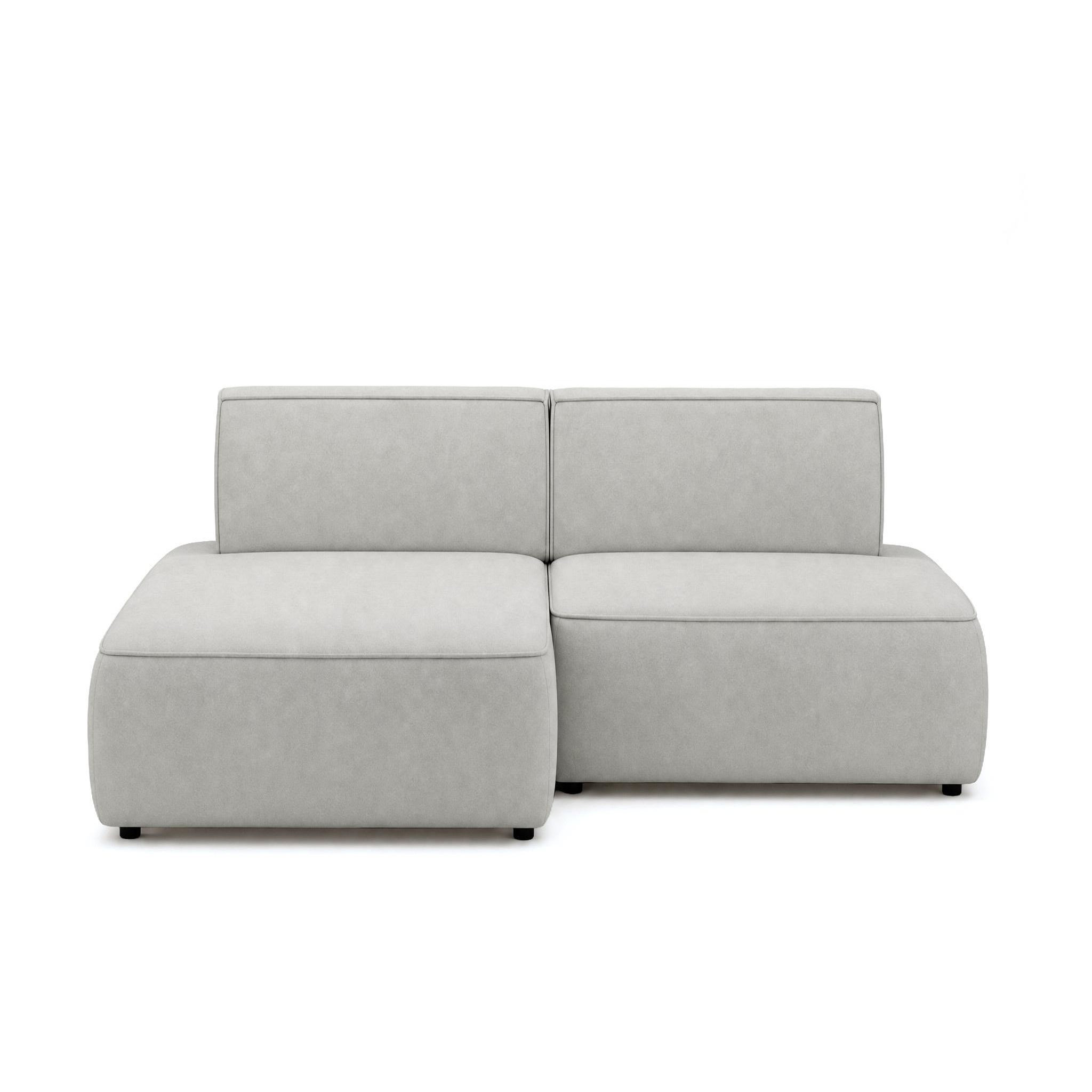 Voir la diapositive 1 : BEST MOBILIER Lisette - canapé d'angle gauche 4 places convertible avec coffre en velours