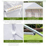 Voir la diapositive 6 : OUTSUNNY Serre tunnel de jardin 3,5 x 3 x 2 m grande taille 6 fenêtres blanc