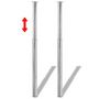 Voir la diapositive 2 : VIDAXL Pieds de table telescopiques 4 pcs Chrome 710 mm - 1100 mm