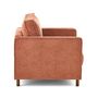 Voir la diapositive 4 : LISA DESIGN Jake - fauteuil en tissu velours relief - pieds en bois foncé