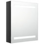 Voir la diapositive 2 : VIDAXL Armoire de salle de bain a miroir LED noir brillant 50x14x60 cm