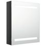 Voir la diapositive 2 : VIDAXL Armoire de salle de bain a miroir LED noir brillant 50x14x60 cm