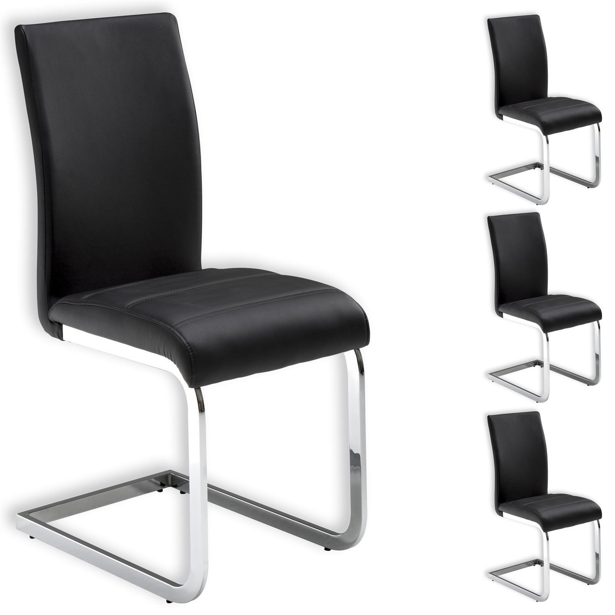 IDIMEX Lot de 4 chaises LETICIA, en synthétique