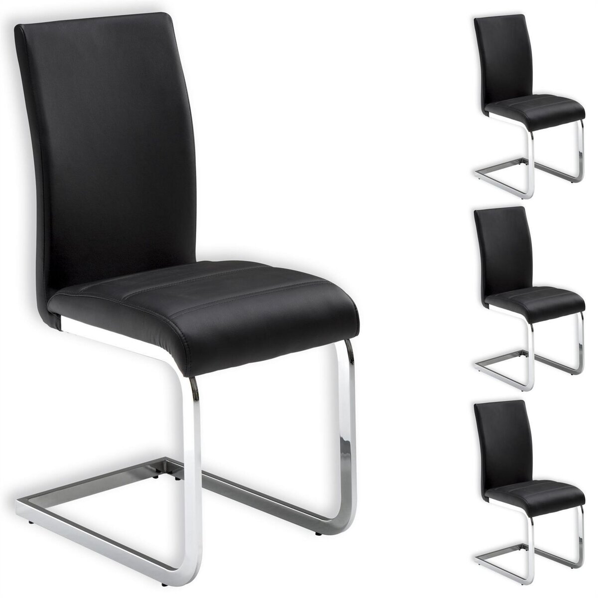 IDIMEX Lot de 4 chaises LETICIA, en synthétique