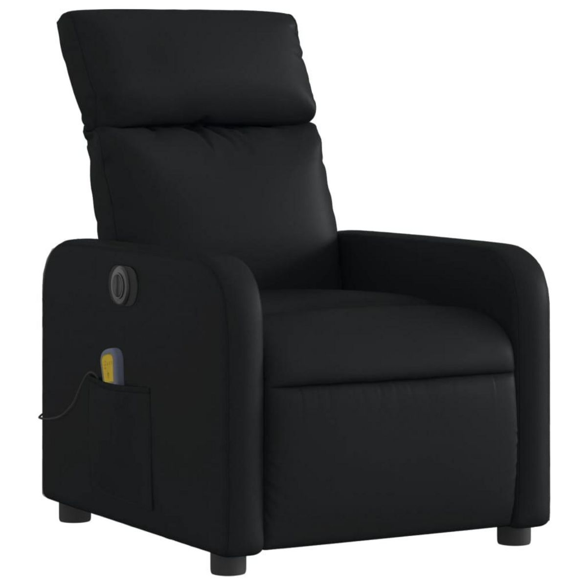 VIDAXL Fauteuil de massage inclinable electrique noir similicuir