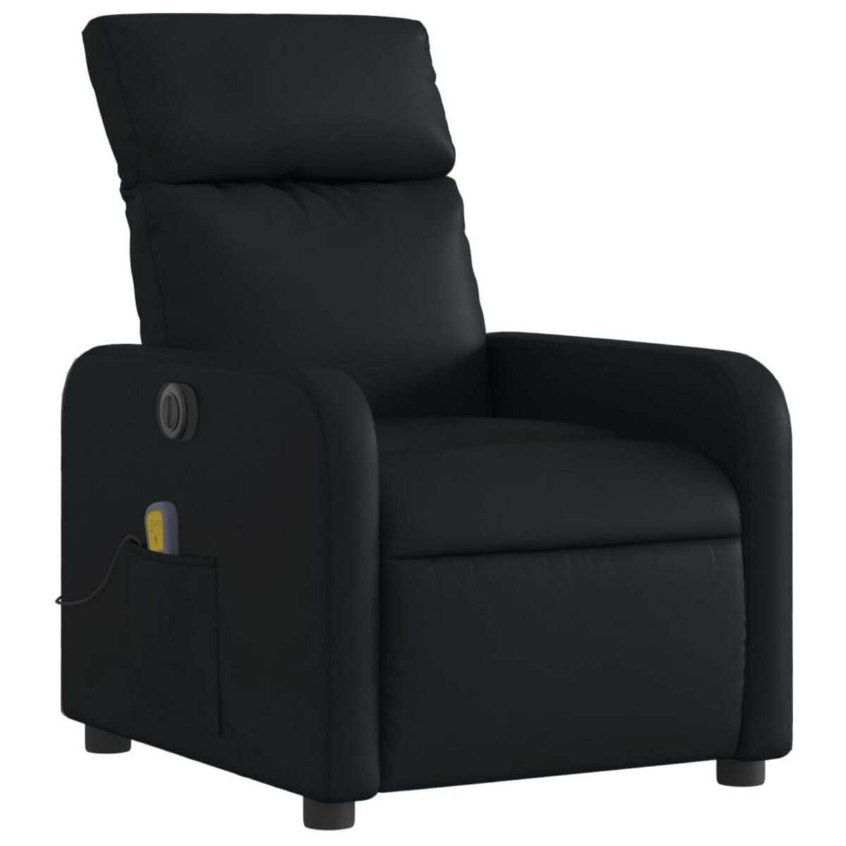 VIDAXL Fauteuil de massage inclinable electrique noir similicuir