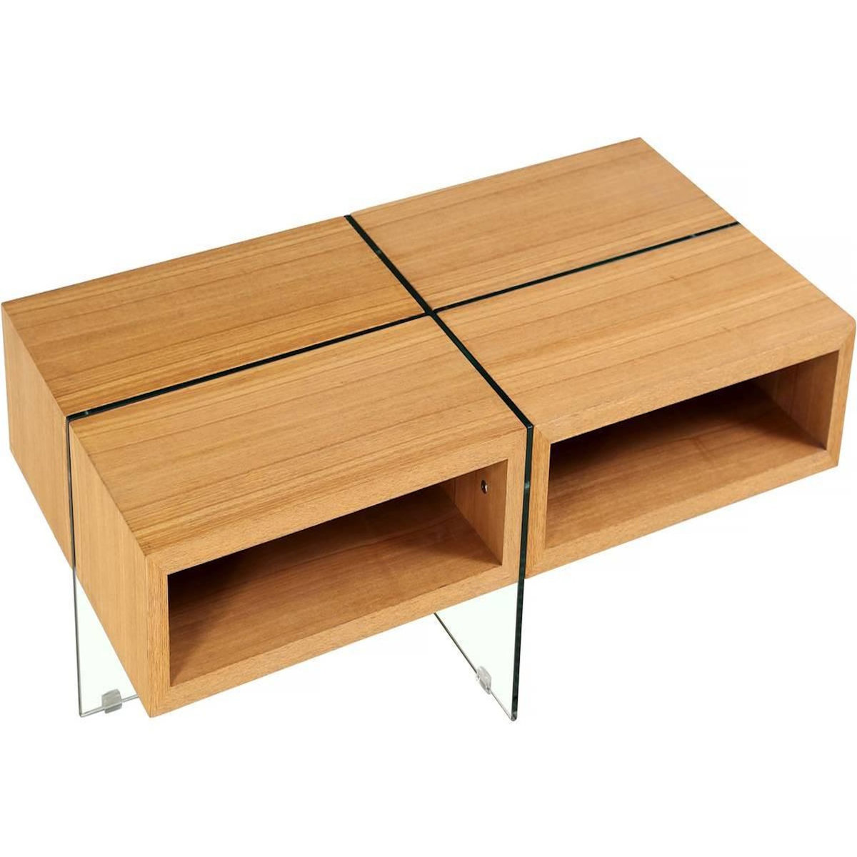 Habitat et Jardin Table basse  Milano  - 120 x 60 x 40 cm - Finition chêne
