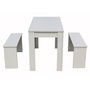 Voir la diapositive 2 : Habitat et Jardin Table avec 2 bancs  Tino  - 110 x 74 x 70 cm - Blanc